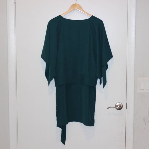 Amanda Uprichard Dark Green Foster Midi Dress Women's Size S - Picture 9 of 15